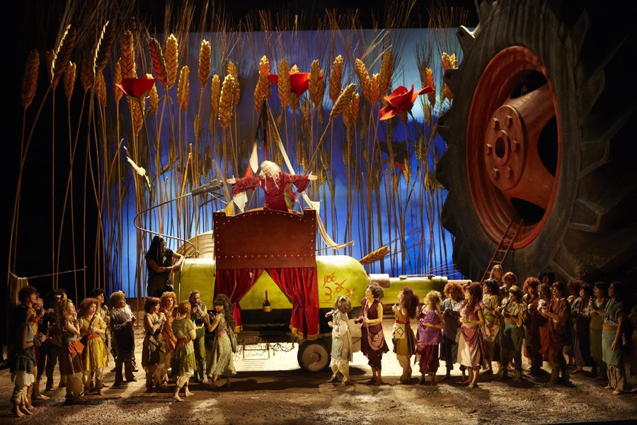 L'Elisir d'Amore — arrivo di Dulcamara sul carretto