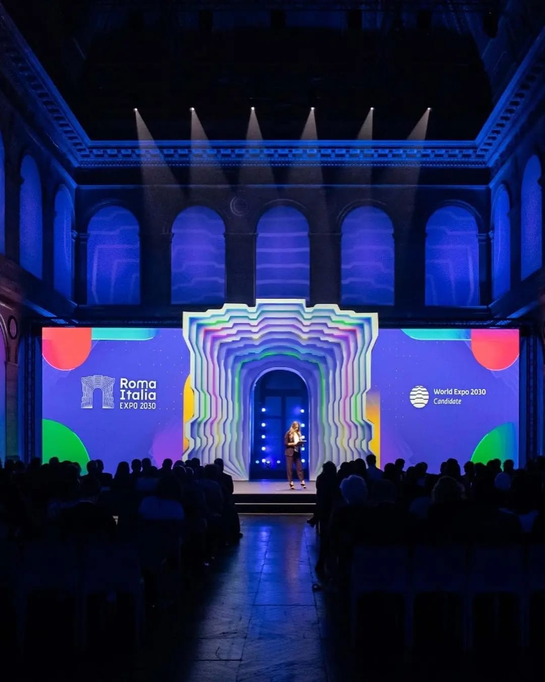 Expo 2030 Rome — branding Roma Italia Expo 2030 al Palais Brongniart