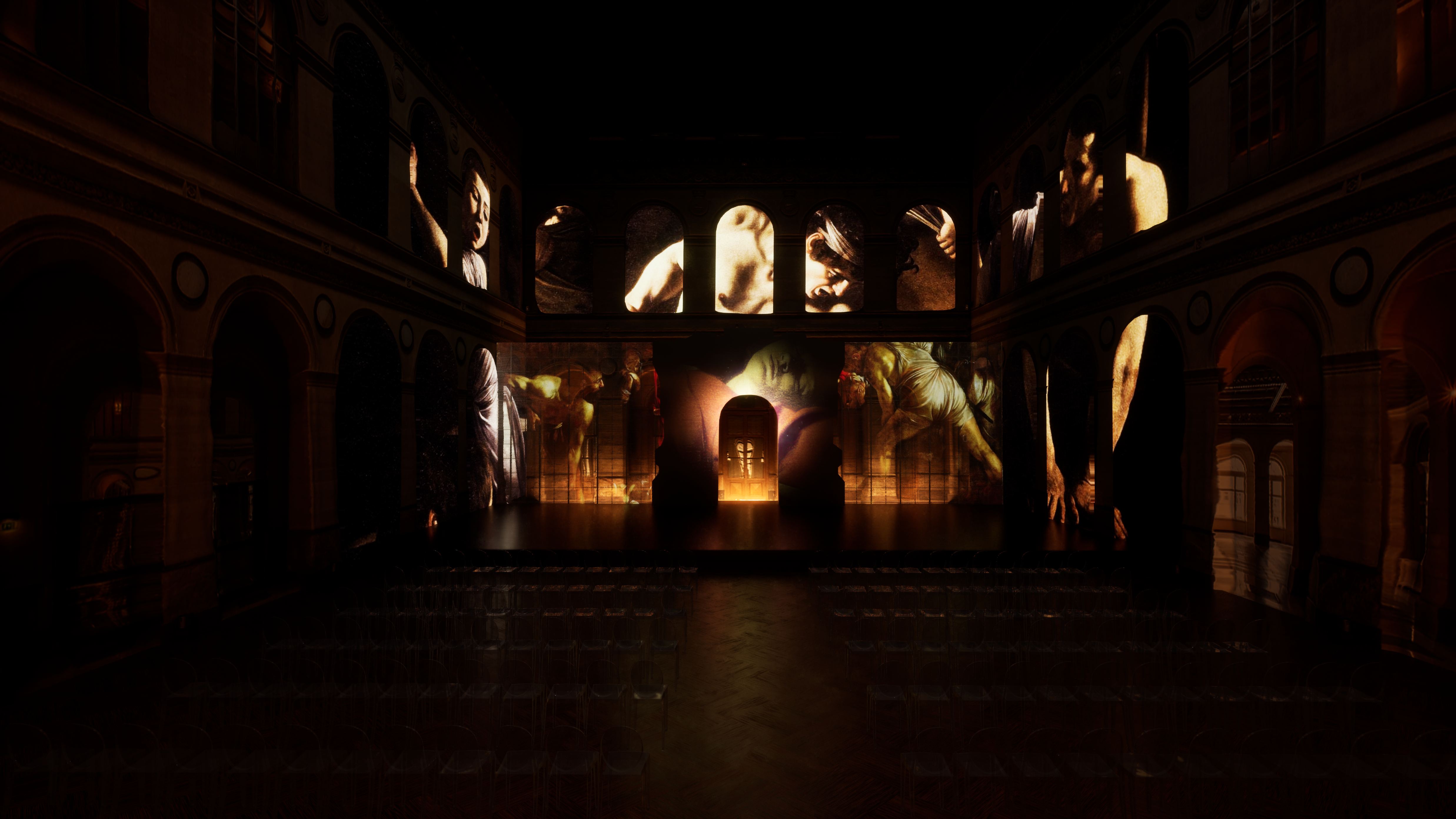 Expo 2030 Paris — render scenografico, proiezioni artistiche immersive