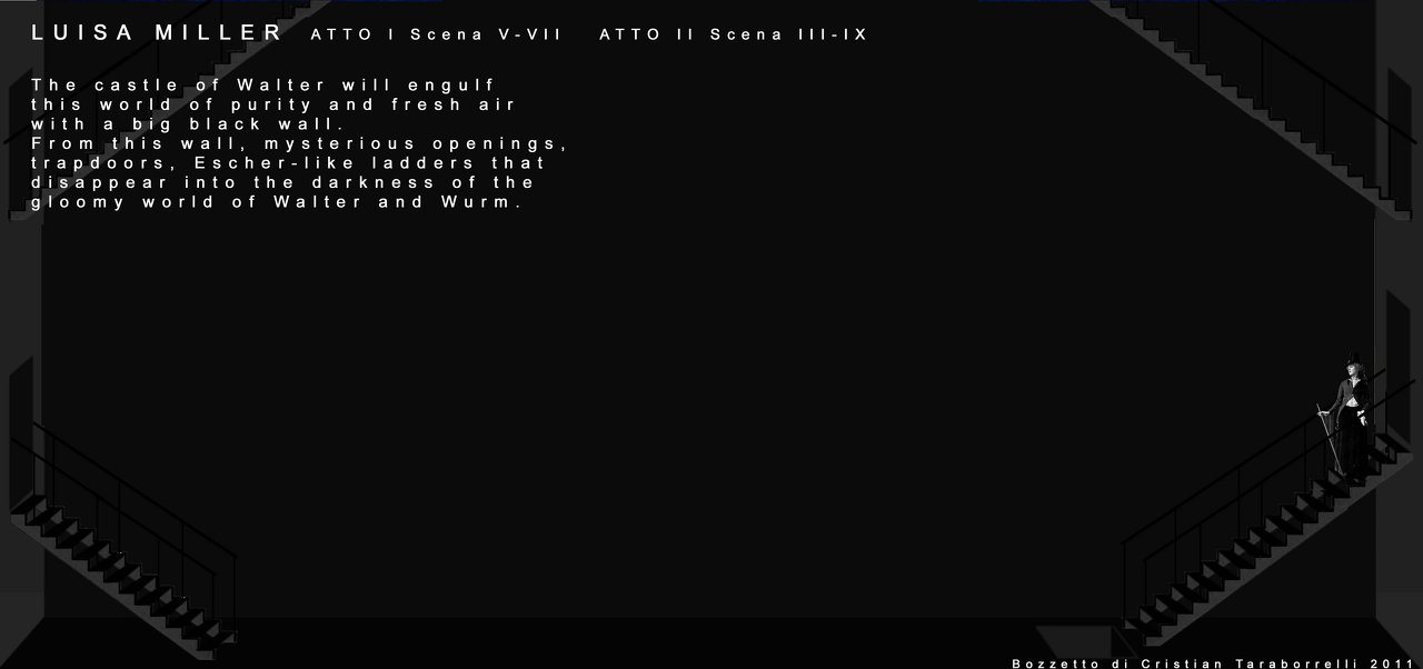 Luisa Miller — Walter's castle. Bozzetto Cristian Taraborrelli 2011