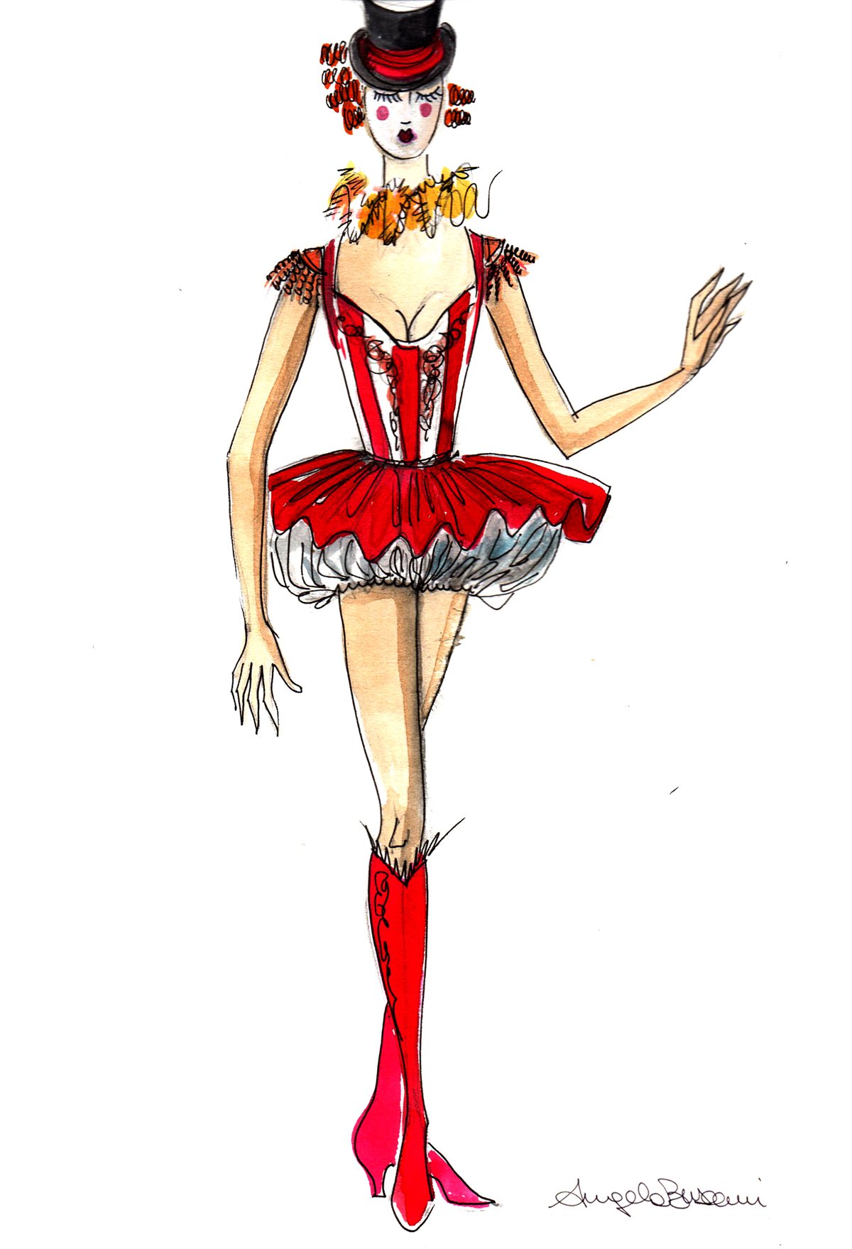 Figurino — Acrobati by Angela Buscemi