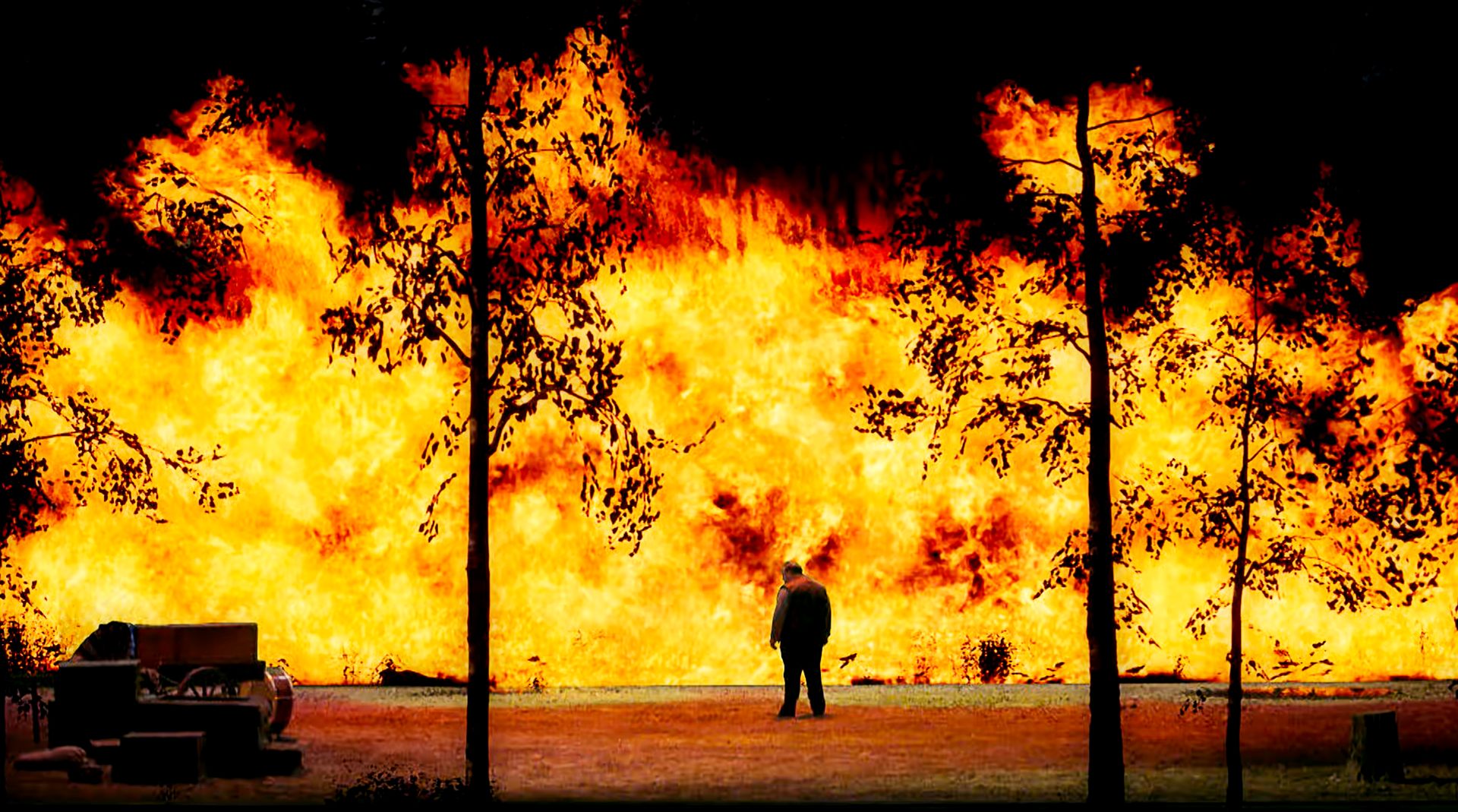 Pagliacci — Canio's fire scene with AR effects