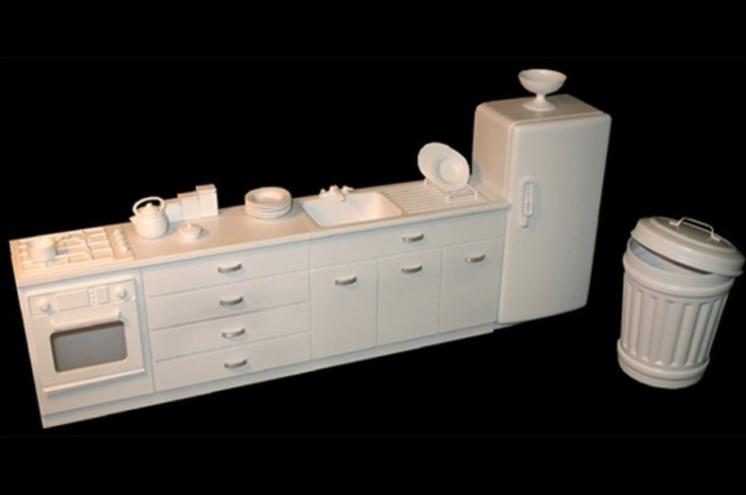 La Pietra del Paragone — prototipo elemento scenografico in miniatura, dettagli stampa 3D