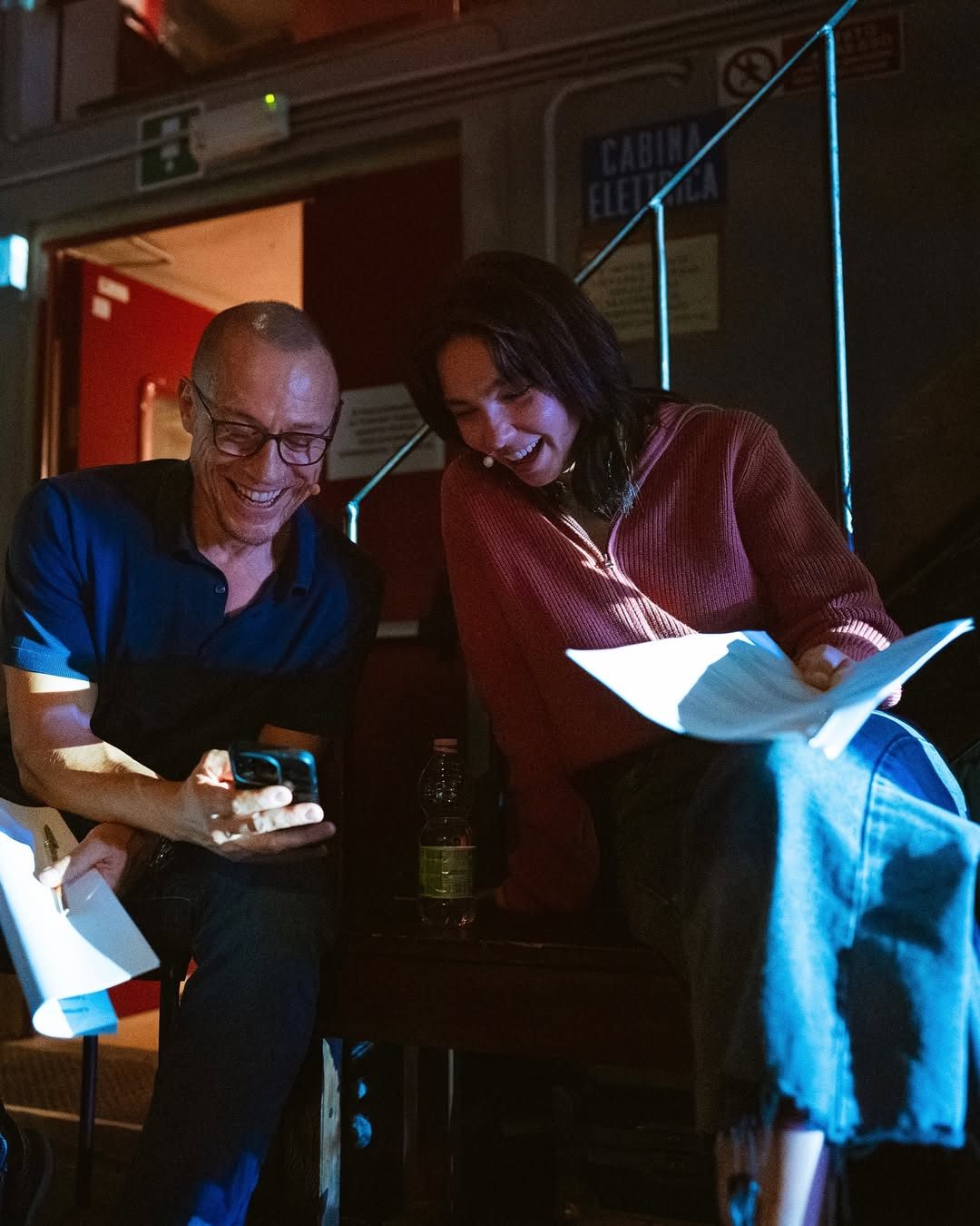 Planetaria backstage — reading scripts