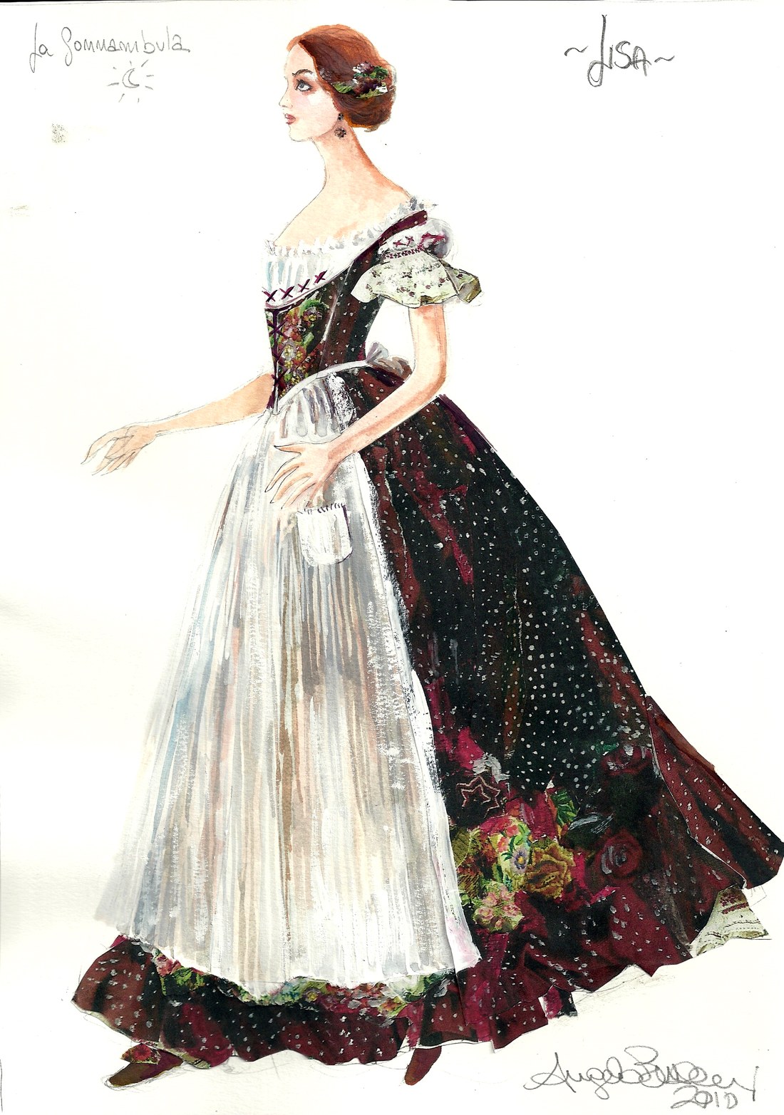 Figurino di Angela Buscemi — Lisa, variante 2, La Sonnambula