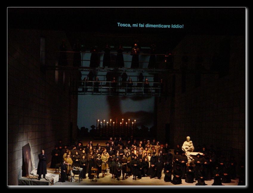 Tosca finale — il salto dal Castel Sant’Angelo, scene Corsetti+Taraborrelli